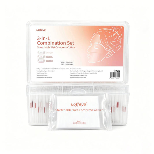 150-Count Facial Cotton Pads, 50 Individually Wrapped Packs (3 Pads Each), 100% Lyocell Lint-Free Toner Pads for DIY Sheet Masks, Essence & Skincare, Soft, Absorbent, Hygienic